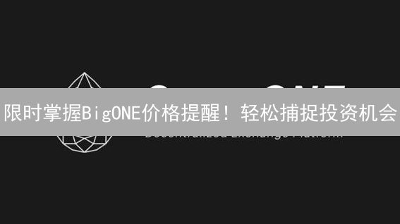 限时掌握BigONE价格提醒！轻松捕捉投资机会