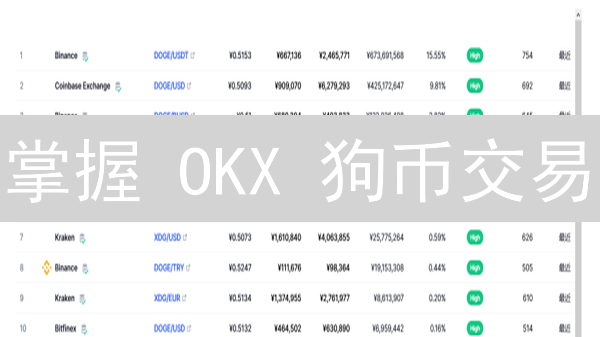 掌握 OKX 狗币交易：现货、合约、期权与杠杆策略全解析！